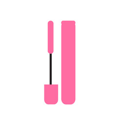 Flat vector of pastel lip cream, minimalist cosmetic icon for beauty product, soft tone makeup illustration perfect for skincare and daily lip color routine


