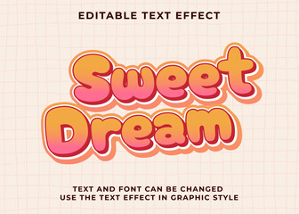 cute text effect editable in graphic style