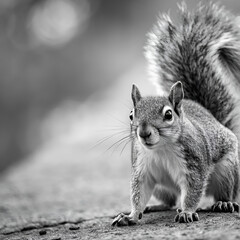 Obraz premium squirrel on the ground