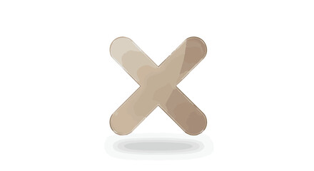 Fototapeta premium Social network icon discover crossed wooden sticks craft supplies for diy projects and art making find craft sticks online now vector