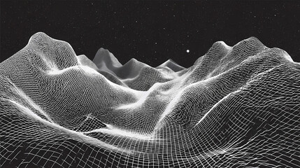 Organic grid unraveling into negative space