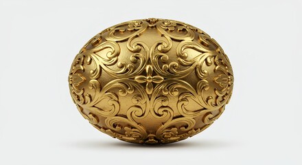 golden easter egg isolated