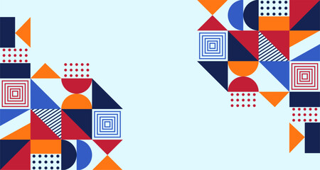 flat background templates in Memphis design