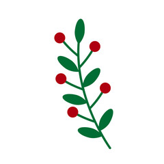 Stylish winter botanical flat art with muted tones, great for seasonal wall decor, nature-inspired posters, and soft digital content