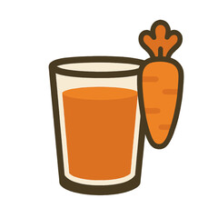 Carrot juice illustration vector on white background
Vector illustration drink icon on white background