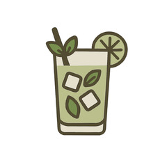 Mojito illustration vector on white background
Vector illustration drink icon on white background