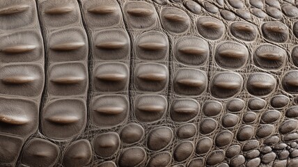 Detailed patterns and scales of crocodile skin captured in natural environment showcasing texture.