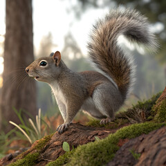 Obraz premium squirrel on a tree