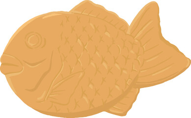 たい焼きのイラスト　ベクター