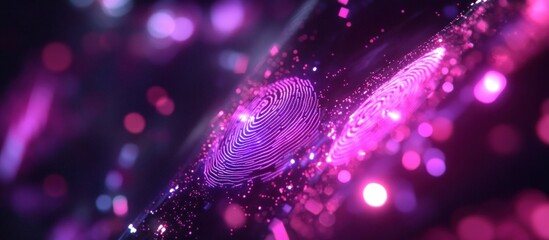 Futuristic Biometric Security Scan with Fingerprint Authentication System