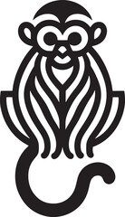 Monkey head icon. Vector illustration isolated on a white background