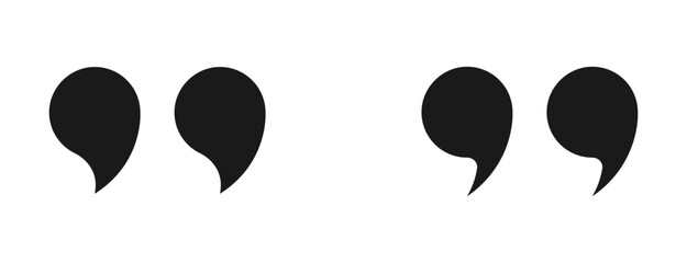 Fototapeta premium Collection of quotation mark sign background for web communication vector