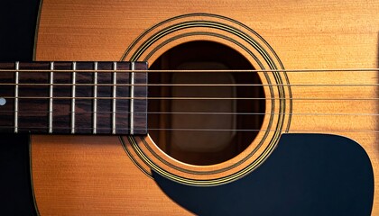 Obraz premium Close-up acoustic guitar (1)