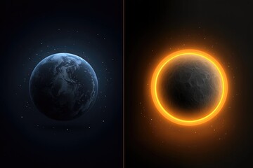 Space imagery, Earth and solar eclipse