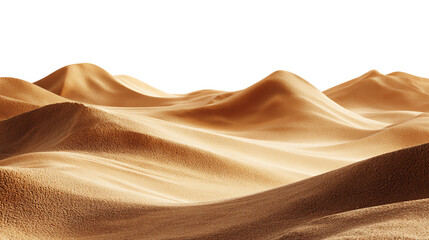 Golden Sand Dunes Desert Landscape, PNG
