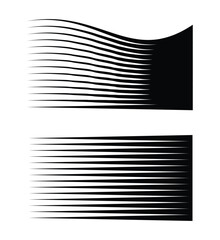 Set manga comic motion speed lines