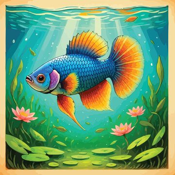 Some cupang fight fiercely.eps