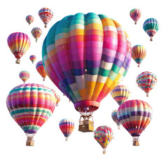 Obraz premium Colorful hot air balloons in a vibrant display