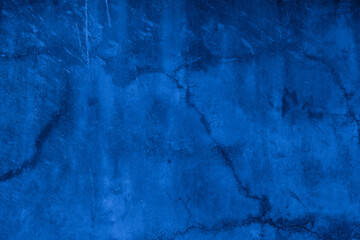 Old wall pattern texture cement blue dark abstract  blue color design are light with black gradient background.