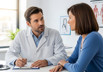 Doctor Consulting Patient in Clinic