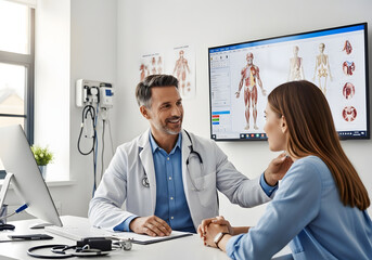 Doctor Consulting Patient in Clinic