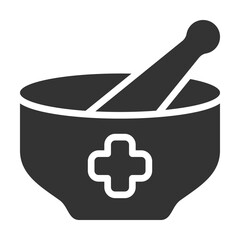 Compounded Medicine Icon Glyph Style. Vector Illustration Design