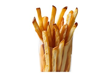 french fries on transparent background