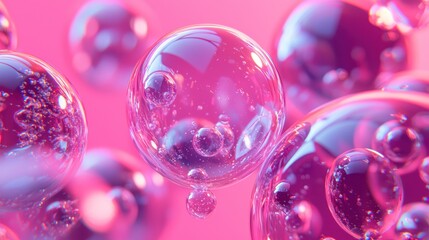 Abstract  pink  bubbles
