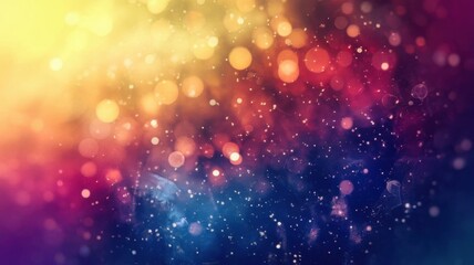 Obraz premium Celestial Radiance: A Dreamy Landscape of Light, Color, and Bokeh Spheres