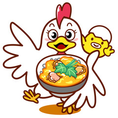 親子丼-鶏肉と玉子