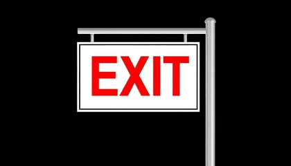 Hanging exit sign