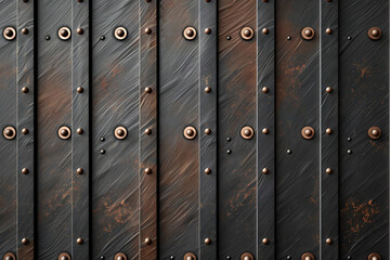 Fototapeta premium Rusted metal panels with rivets industrial texture 