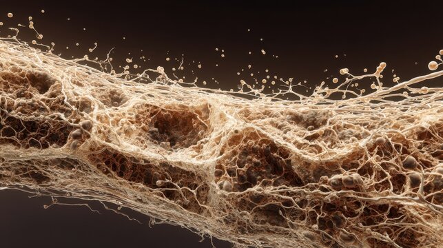 Crosssectional visualization of lymphatic blockage causing fluid retention and extreme limb enlargement in elephantiasis.