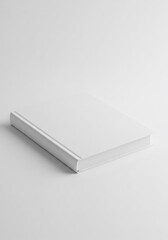 Blank White Hardcover Book Mockup: Minimalist, Clean Design, Studio Shot