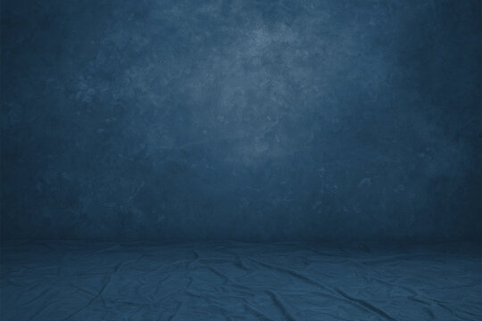 background studio blue gradient fabric floor