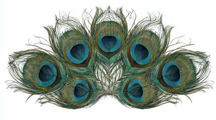 Obraz premium Peacock Feathers: A Stunning Display of Nature's Artistry