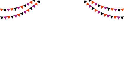 ハロウィンカラー　ガーランド　旗　フレーム