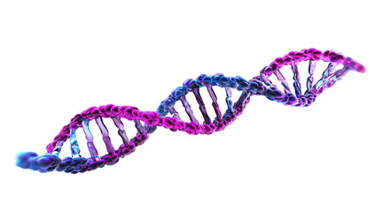 3D DNA double helix, vibrant colors