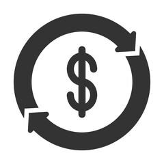 Exchange Icon Glyph Style. Vector Illustration Design