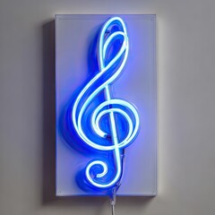 Acrylic neon treble clef