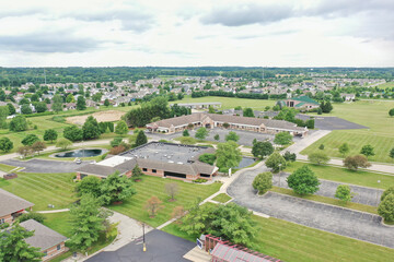 Aerial views of Goshen Indiana