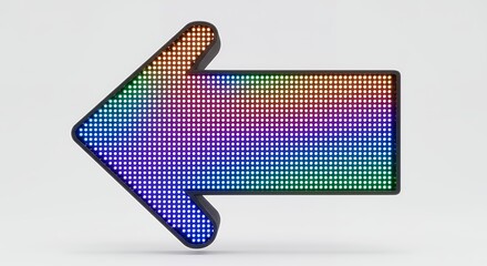 Multicolored led arrow graphic design