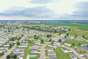 Aerial views of Goshen Indiana