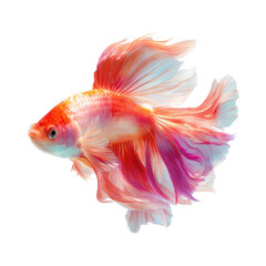 Fototapeta premium Vibrant betta fish with flowing fins