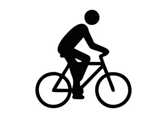 Obraz premium silhouette of a man riding a bicycle