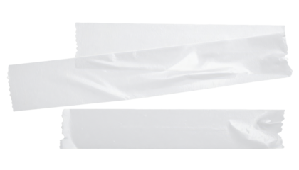 Clear adhesive tape strip isolated on white background PNG