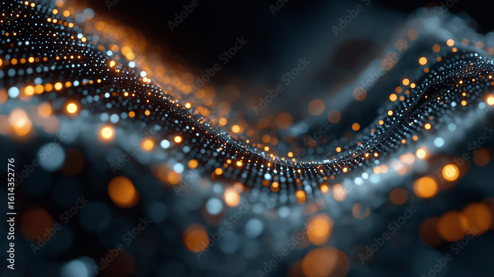 Wall mural digital data flow: captivating visualization of abstract data points, swirling and flowing, illumina