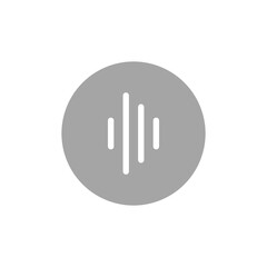 Obraz premium Flat Voice Wave Icon for Audio Interface Transparent Background