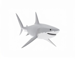 Fototapeta premium Majestic great white shark, a symbol of aquatic power and marine life