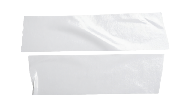 Clear adhesive tape strip isolated on white background PNG